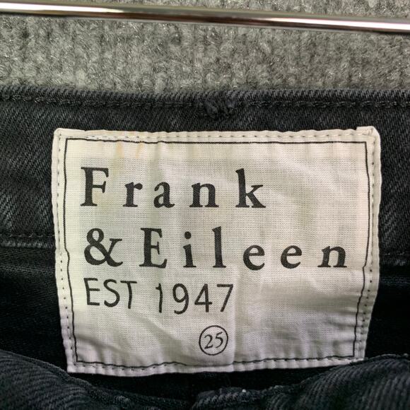 Frank and Eileen $328 Monaghan Mom Jean Black Denim Size 25 MADE IN USA - Picture 9 of 13